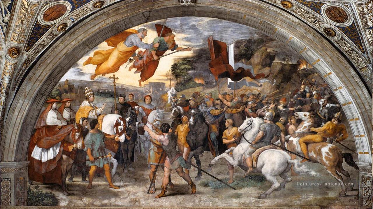 La rencontre entre Léon le Grand et Attila Renaissance Raphaël Peintures à l'huile